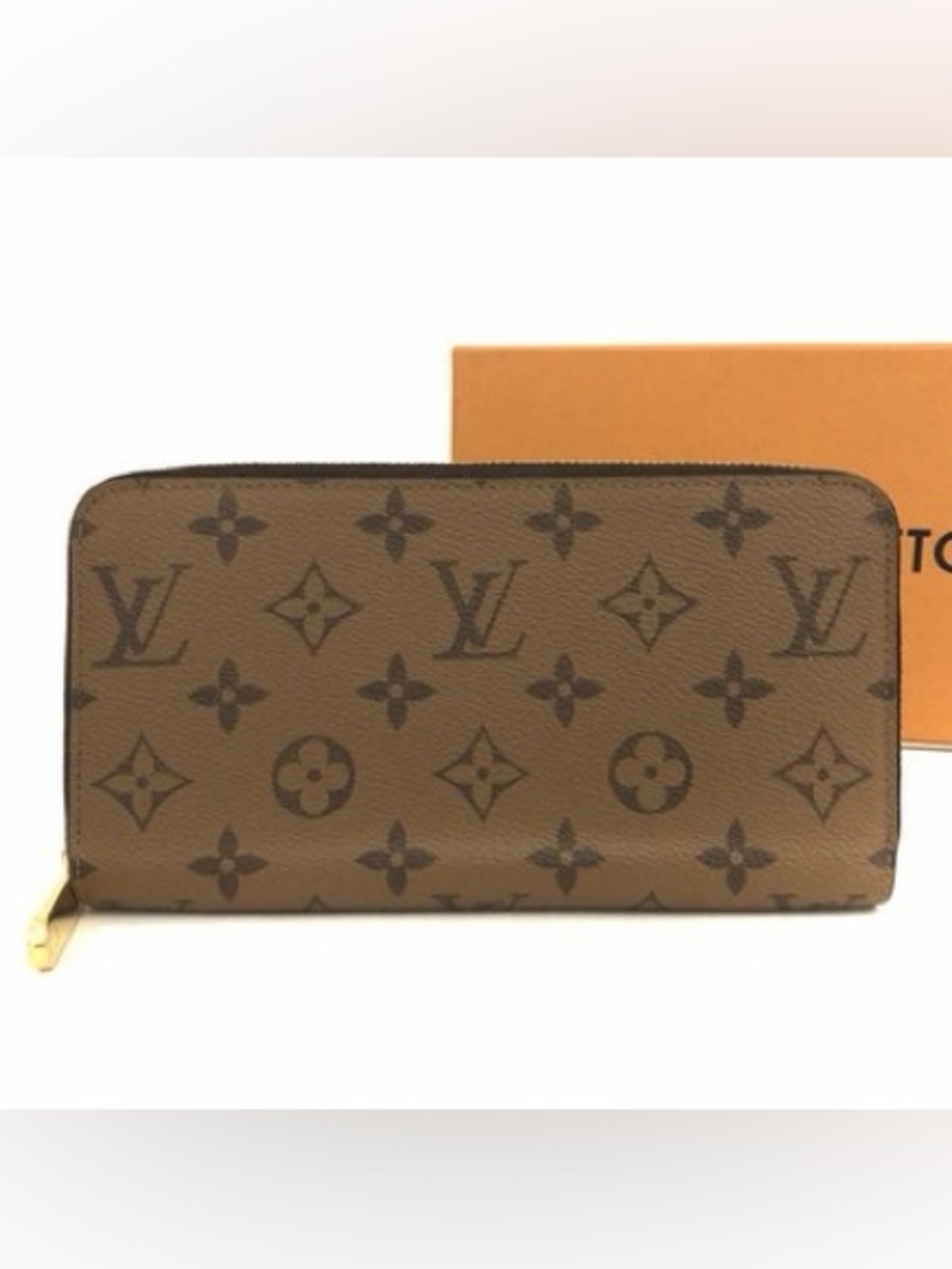 Authentic Louis Vuitton Reverse Monogram Zippy Wallet